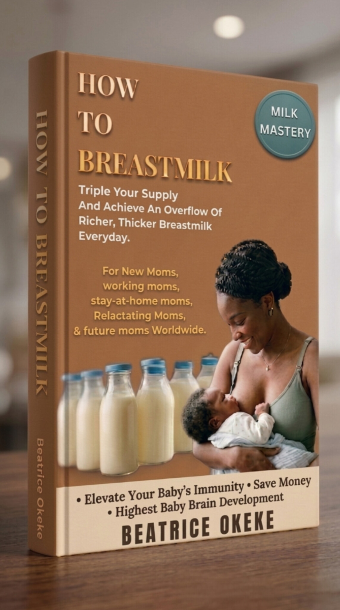How to Breastmilk digital book cover — the ultimate breastfeeding guide for moms